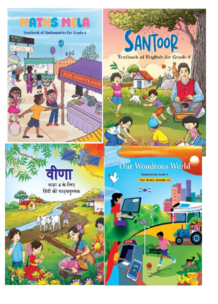 NCERT Books Set for Class 4 (Set of 4 Books) English Medium