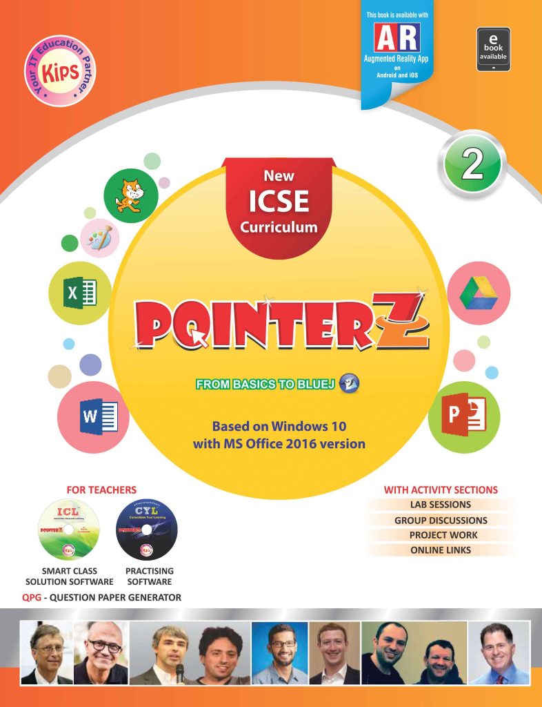 Kips Learning ICSE Pointerz Based on Windows 10 With MS Office 2016 version Textbook for Class 2