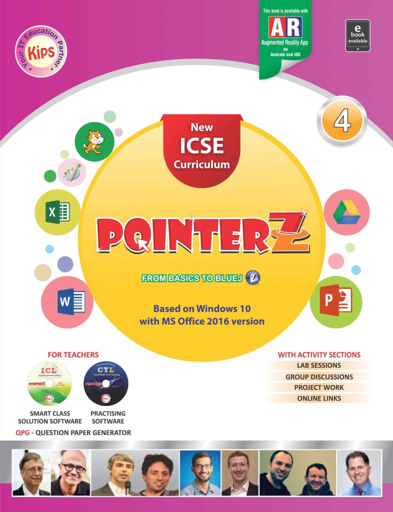 Kips Learning ICSE Pointerz Based on Windows 10 With MS Office 2016 version Textbook for Class 4