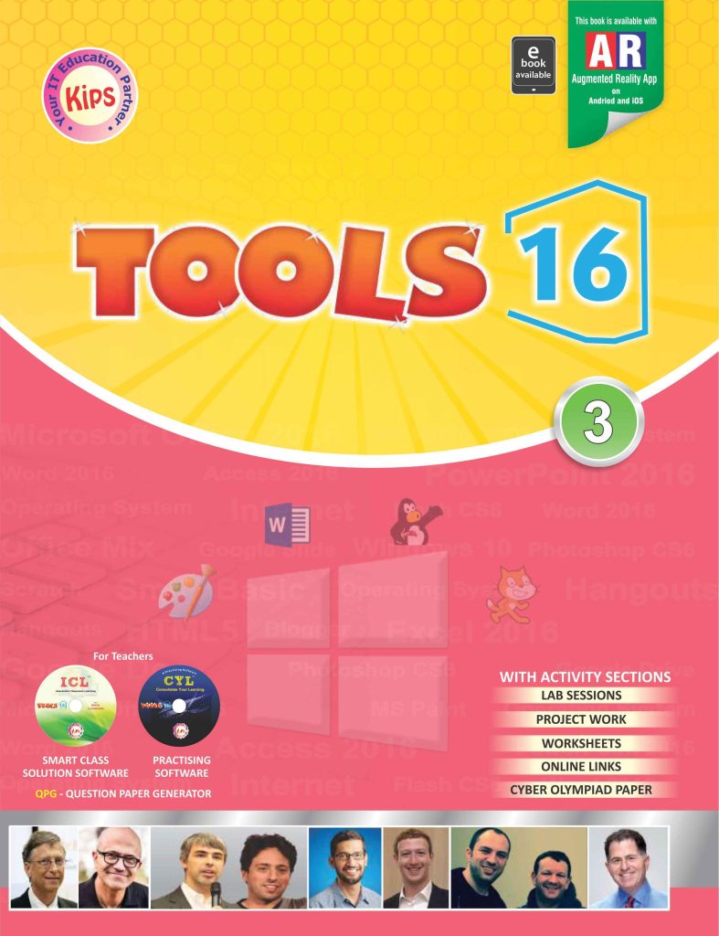 Kips Learning Tools 16 Based on Windows 10 With MS Office 2016 version Textbook for Class 3