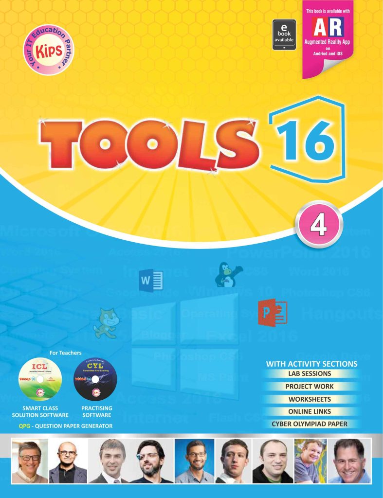 Kips Learning Tools 16 Based on Windows 10 With MS Office 2016 version Textbook for Class 4