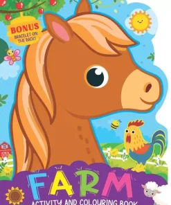 Dreamland Farm Activity and Colouring Book- Die Cut Animal Shaped Book