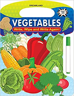 Dreamland Write and Wipe Book - Vegetables