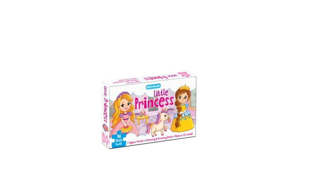 Dreamland Little Princess Jigsaw Puzzle for Kids – 96 Pcs | With Colouring & Activity Book and 3D Model