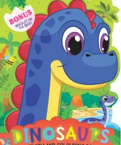 Dreamland Dinosaur Activity and Colouring Book - Die Cut Animal Shaped Book