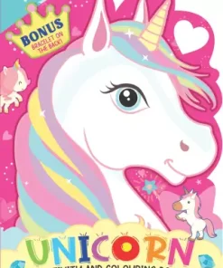 Dreamland Unicorn Activity and Colouring Book- Die Cut Animal Shaped Book