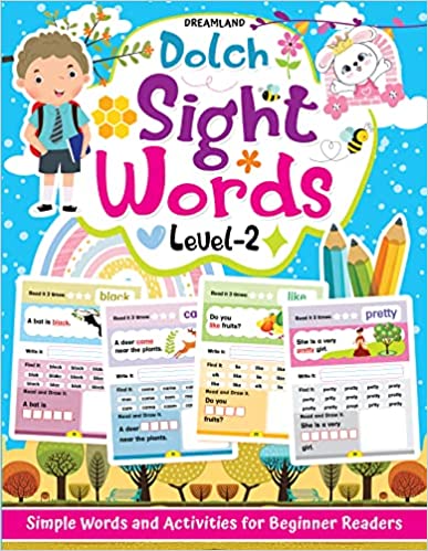 Dreamland Dolch Sight Words Level 2- Simple Words and Activities for Beginner Readers
