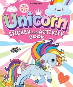 Dreamland Unicorn Sticker and Activity Book for Children Age 3 - 8 Years - With Bright Stickers to Decorate