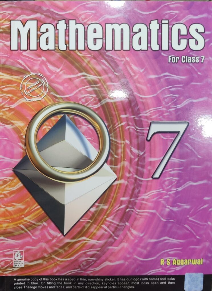 Bharti Bhawan Mathematics Textbook for Class 7 By RS Aggarwal