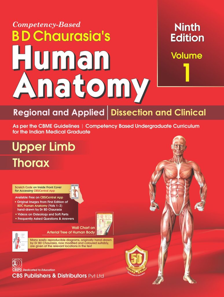 CBS Human Anatomy vol- 1 Regional and Applied Dissection and Clinical Upper Limb Thorax by BD Chaurasia's