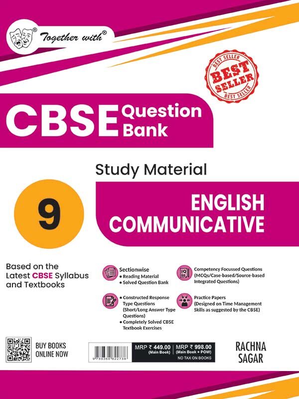 Rachna Sagar Together with CBSE Class 9 Question Bank 2025-26 English Communicative