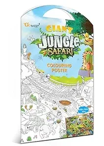 Gowoo Giant Jungle Safari Colouring Poster