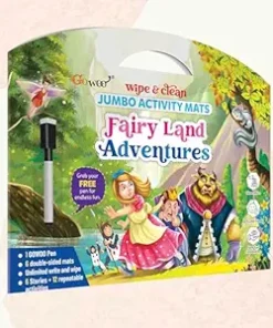 Gowoo Wipe & Clean Jumbo Activity Mats Fairy Land Adventure