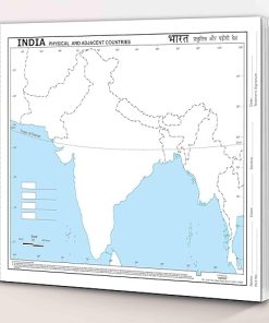 Gowoo Big 100 Outline Maps (A4 Size) Indian Physical