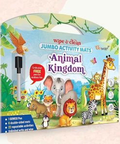 Gowoo Wipe & Clean Jumbo Activity Mats Animal Kingdom