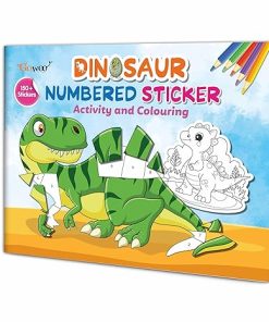 Gowoo Dinosaur Numbered Sticker Activity and Colouring