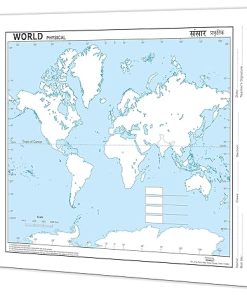 Gowoo Small 100 Outline Maps World Physical