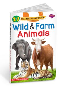 Manoj 2 IN 1 My Lovely Board Book Wild and Farm Animals