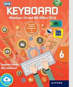 Oxford Keyboard Computer Windows 10 and MS Office 2016 with AI & Cording Coursebook for Class 6