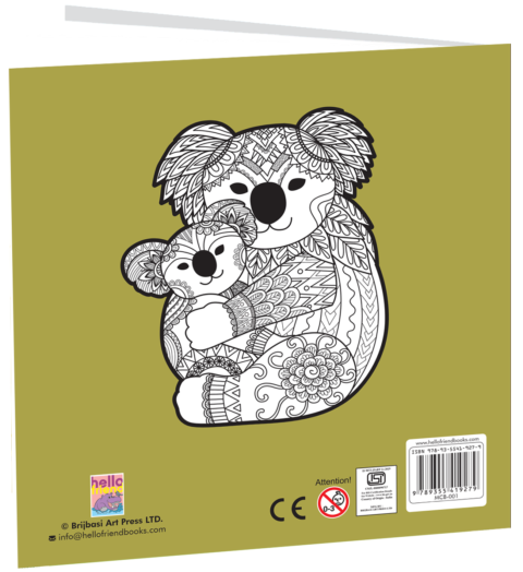 Hello Book Mandala Animal Adult Colouring Pad Book - Image 3