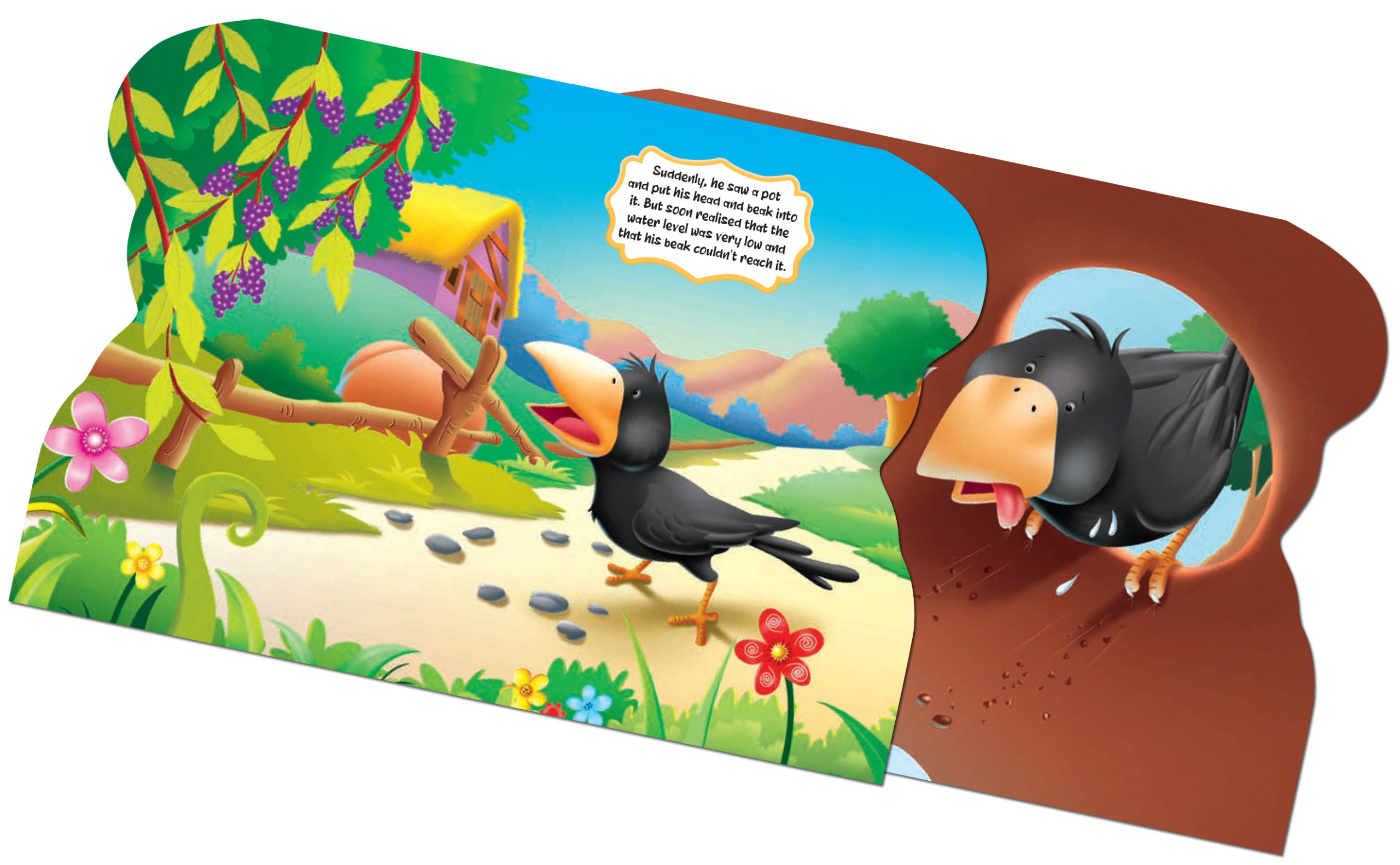 Hello Book The Thirsty Crow Story Book (Die Cut Board Book) - Image 3