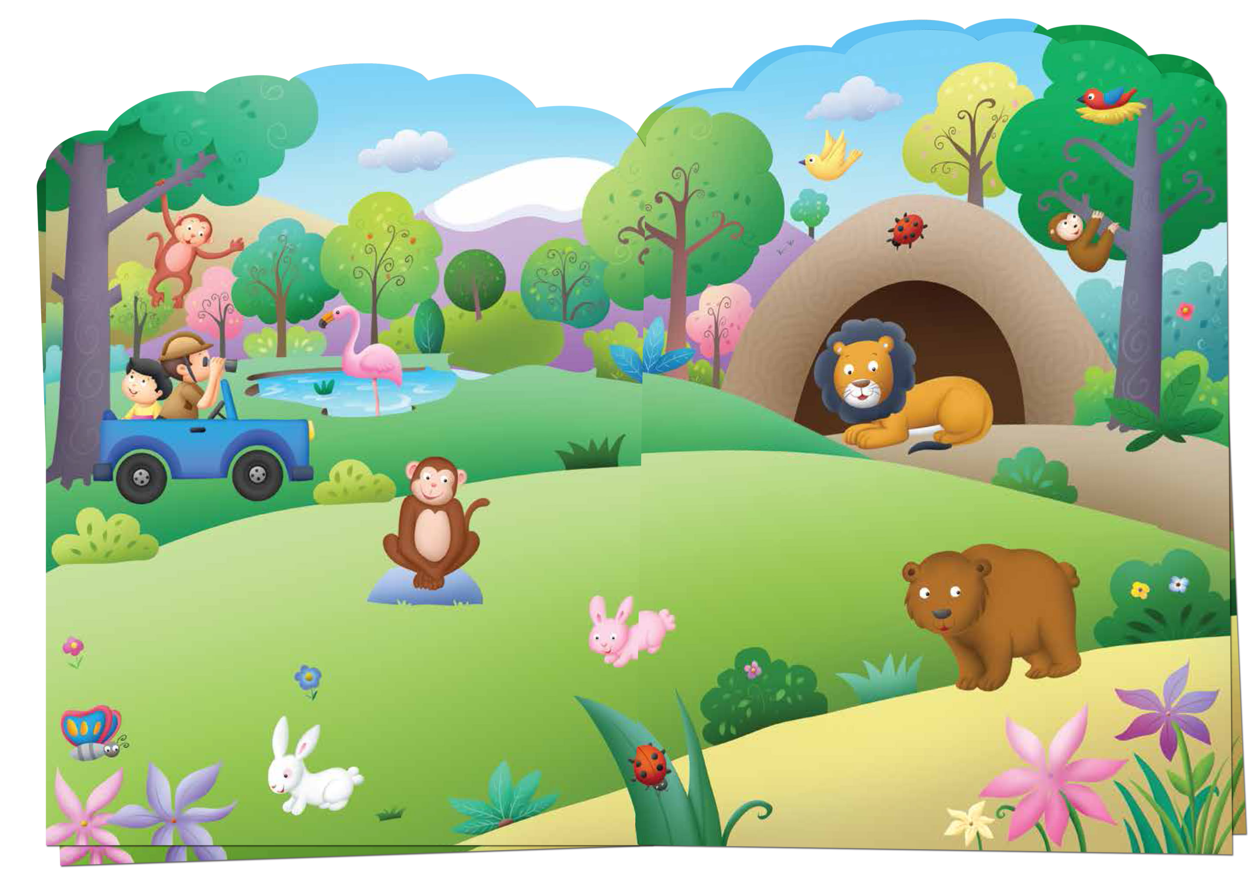 Hello Book In the Jungle Die Cut Sticker Book - Image 2