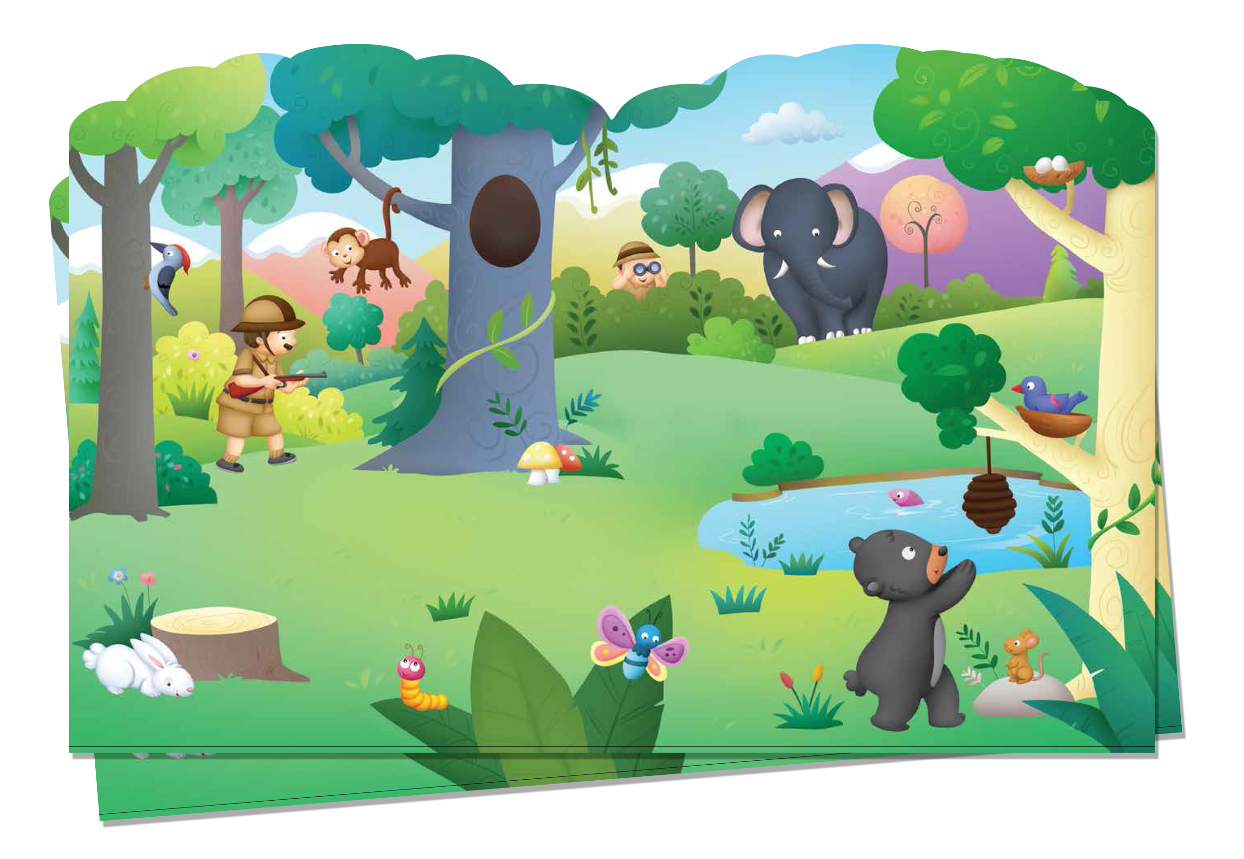 Hello Book In the Jungle Die Cut Sticker Book - Image 3