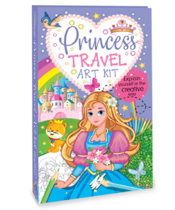 Hello Book Princess Travel Art Kit (with 2 Colouring Pads and 12 Colour Pencils)