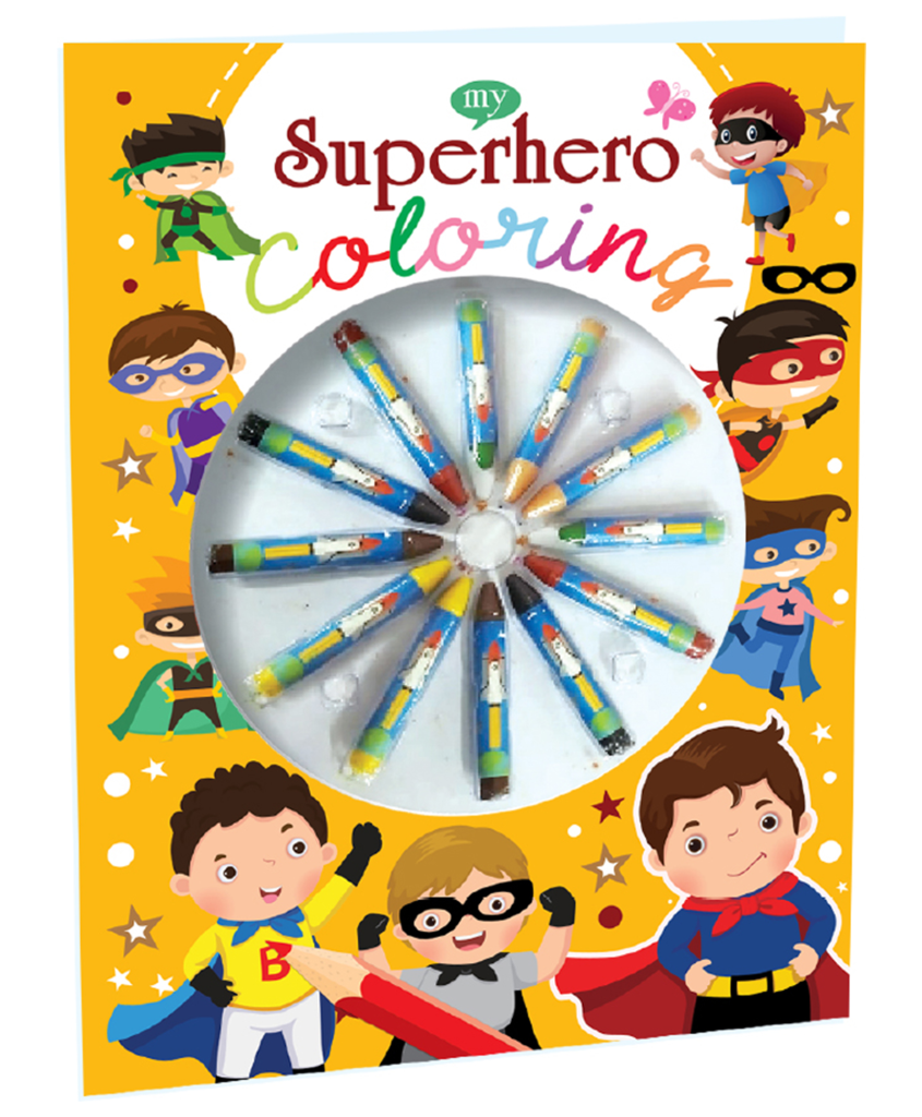 Hello Book My Superhero Colouring Book