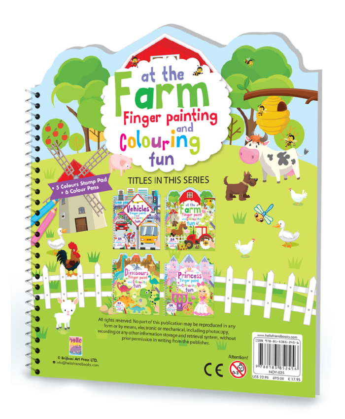 Hello Book Farm Finger Painting & Colouring Fun - Image 5