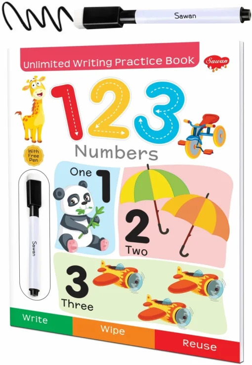 Manoj Unlimited Writing Practice Book 123 Numbers - Malik Booksellers ...