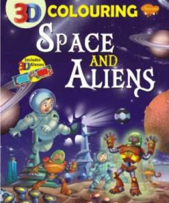 Manoj Space and Aliens 3D Colouring Book (Includes 3D Glasses)