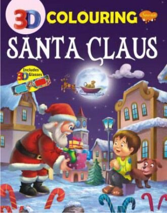 Manoj Santa Claus 3D Colouring Book (Includes 3D Glasses)