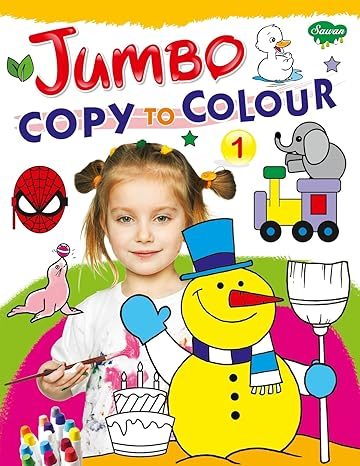 Manoj Jumbo Copy to Colour Book 1