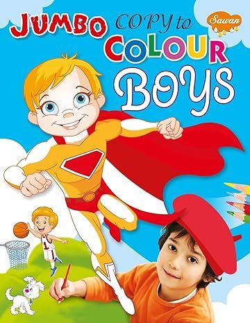 Manoj Jumbo Copy to Colour Book Boy
