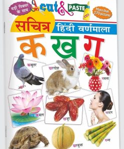 Manoj Cut & Paste Big Picture Sachitra Hindi Varanmala Ka Kha Ga Chart Book (More Than 270 Picture)