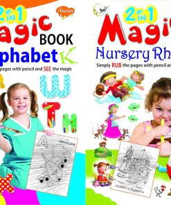 Manoj 2 in 1 Magic Alphabet & Nursery Rhymes Book (Simply Rub the Pages with Pencil and See the Magic)