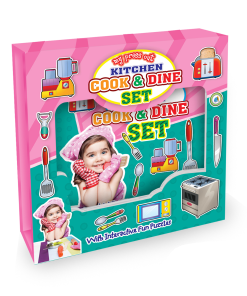 Hello Book My Press Out Kitchen Cook & Dine Set with Interactive Fun Puzzles