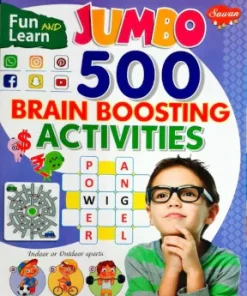 Manoj Fun and Learn Jumbo 500 Brain Boosting Activities Book