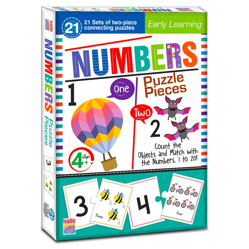 Hello Book Numbers Puzzle Pieces (Early Learning 21 Pieces of Connecting Puzzles)