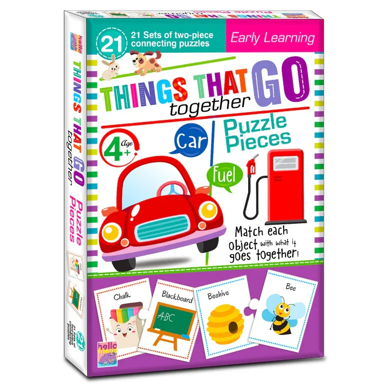 Hello Book Things That Go Together Puzzle Pieces (Early Learning 21 Pieces of Connecting Puzzles)