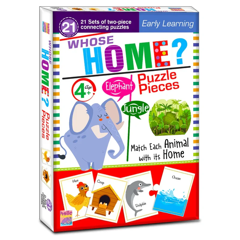 Hello Book Whose Homes? Puzzle Pieces (Early Learning 21 Pieces of Connecting Puzzles)