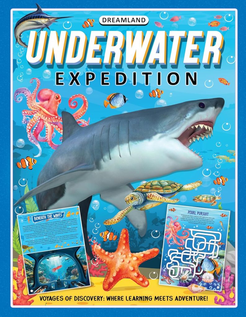 Dreamland Underwater Expedition Activity Book for Kids Age 5 -10 years