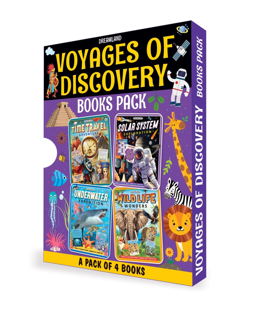 Dreamland Voyages of Discovery Activity Books Pack for Kids Age 5 -10 years - A Set of 4 Books