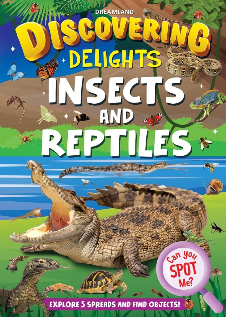 Dreamland Insects and Reptiles Discovering Delights Flap Book for Kids Age 4 - 10 years