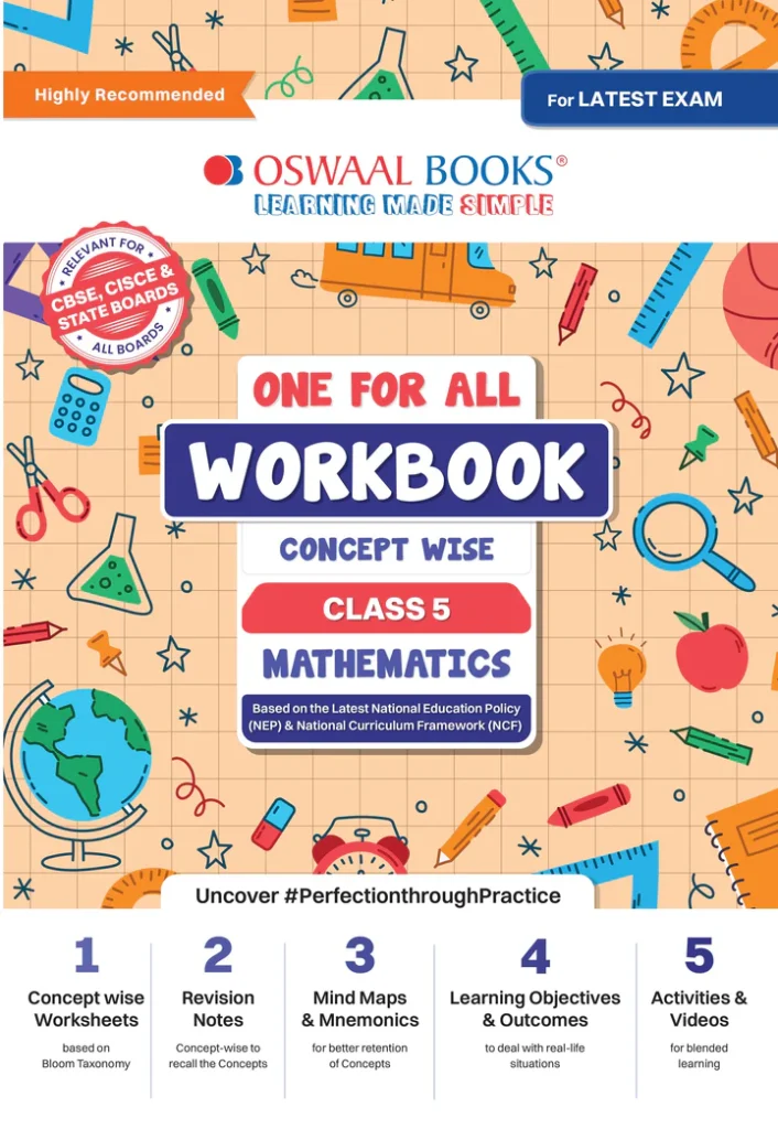 Oswaal One For All Workbook Concept Wise Mathematics for Class 5