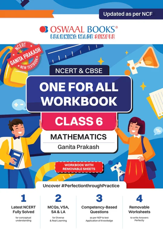 Oswaal One For All Workbook Concept Wise Mathematics (Ganita Prakash) for Class 6
