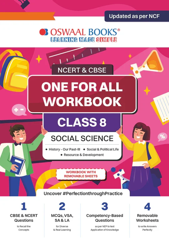 Oswaal One For All Workbook Concept Wise Social Science for Class 8