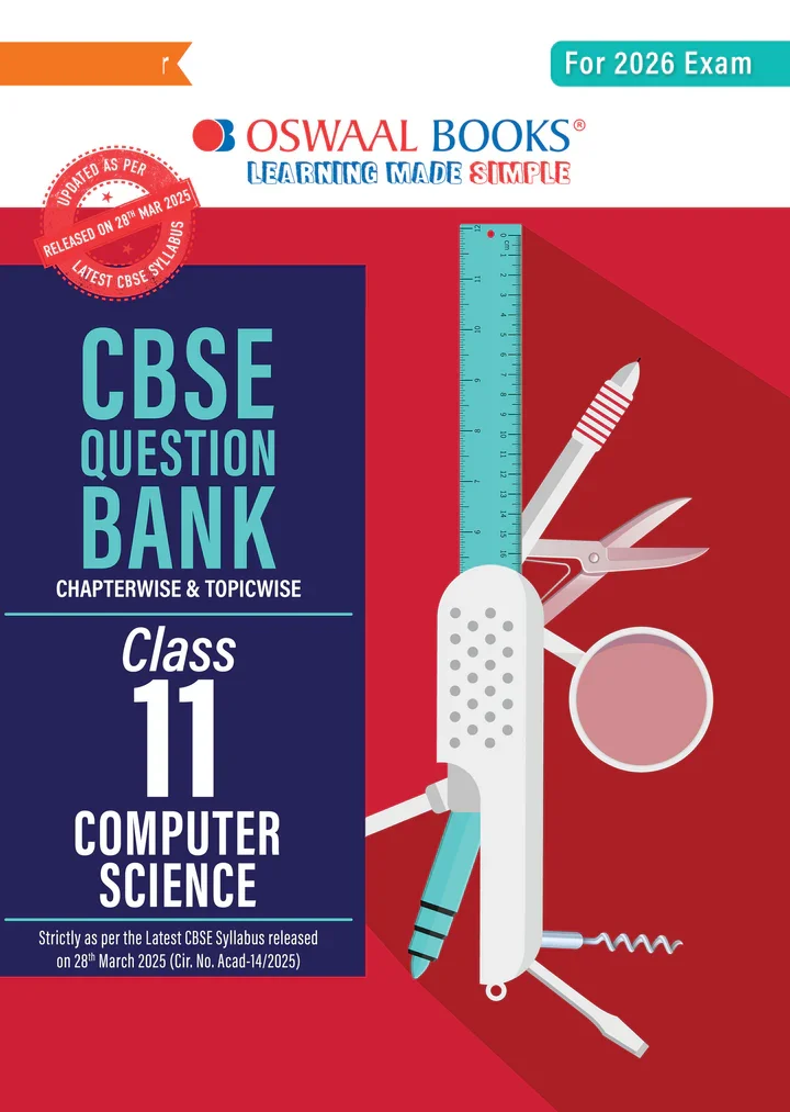 Oswaal CBSE Question Bank Class 11 Computer Science For 2026 Exam