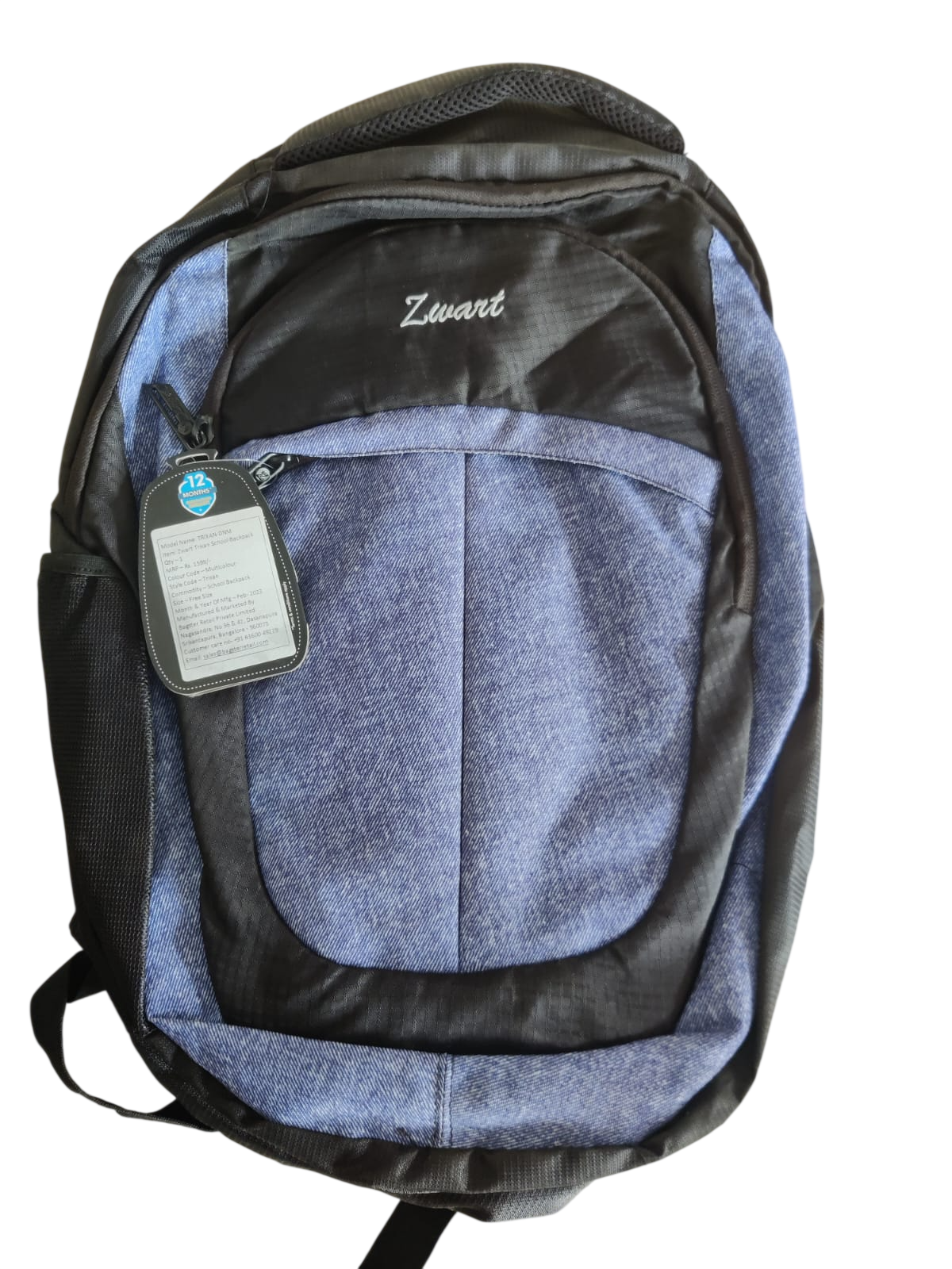 ZWART Trixan-DNM School Backpack – School Bag for Students